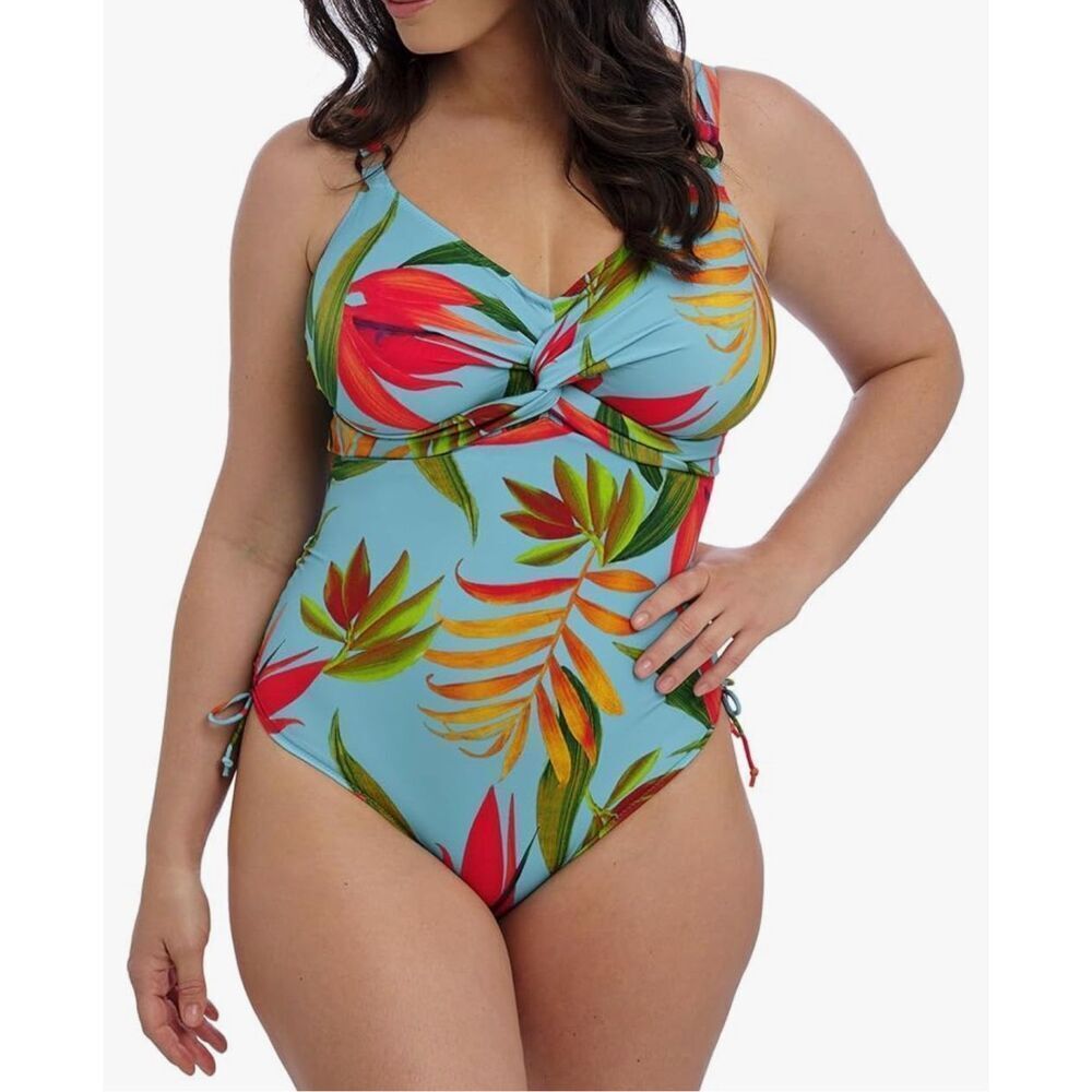 Fantasie Pichola Underwire Twist Front Swimsuit Adjustable Leg 38DD